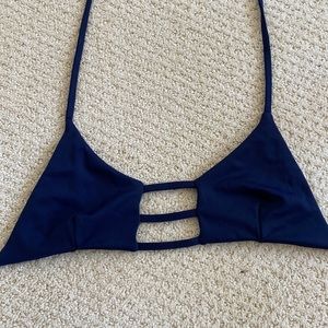 Frankies Bikinis Navy Cutout Top